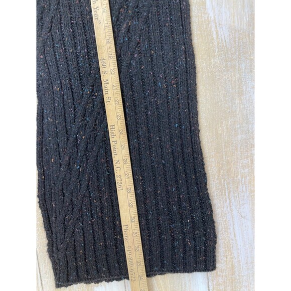 UGG Scarf Wool Blend Knit Black Multicolor Speckled Unisex 68" x 11" - Picture 4 of 6